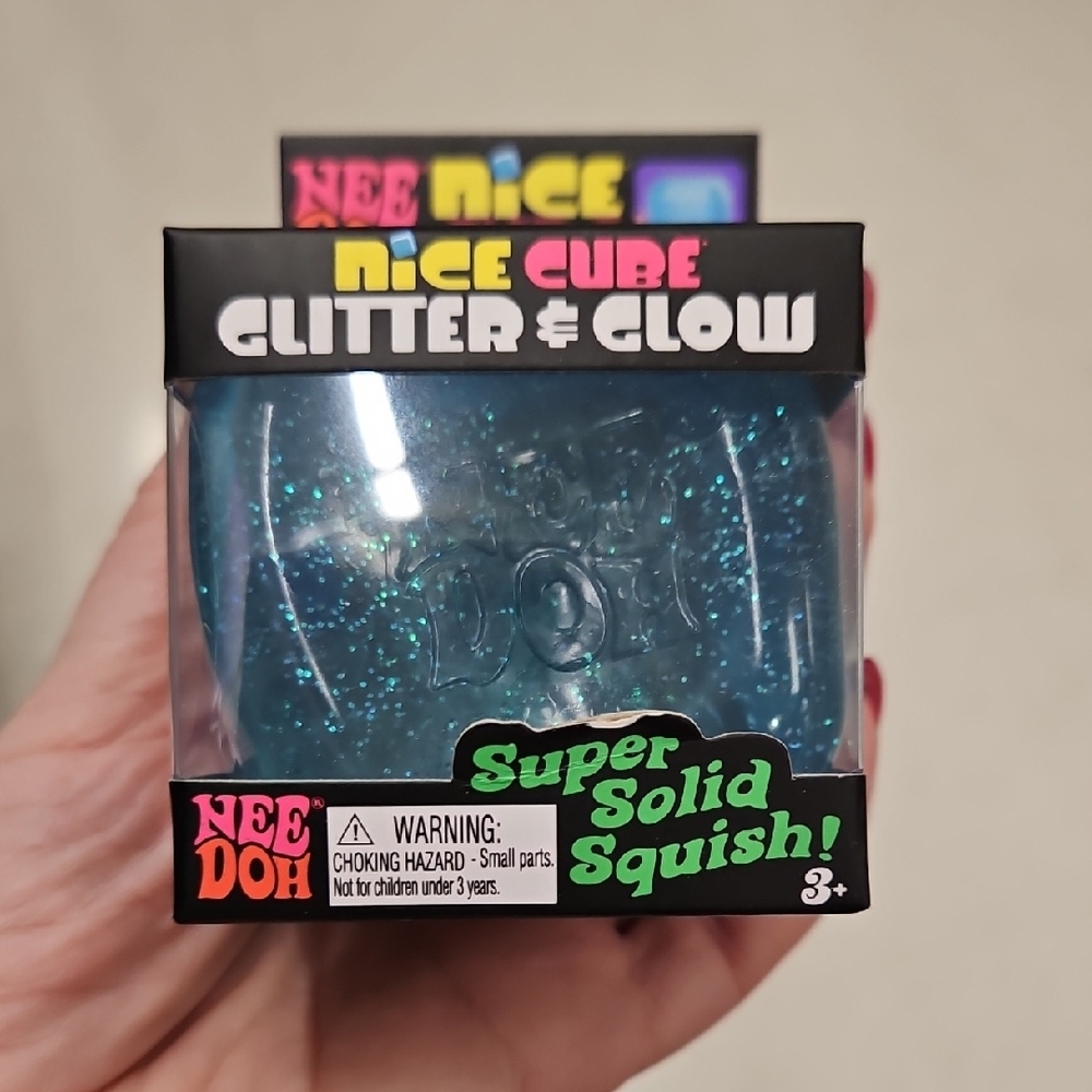 Glitter & Glow Super Solid Squish Toy - Blue